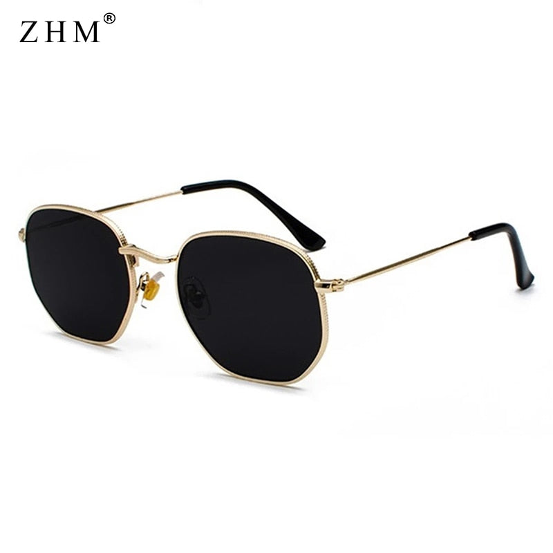 Men's Square Metal Frame Sunglasses